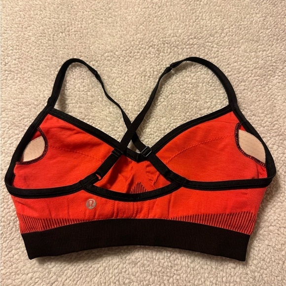 Lululemon Hold Your Om Bra Seamless Heathered Grapefruit Orange - Picture 6 of 11